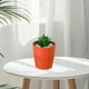 thumbnail image 5 of Jarrón decorativo de plástico para arreglos florales | Decoración para el hogar con efecto de cristal para sala de estar y mueble de TV, 5 of 6