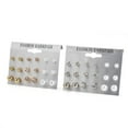 thumbnail image 4 of DaXi 18 Pairs Women Rhinestone Faux Pearl Ear Stud Earrings Set Jewelry Gift-Gold, 4 of 8