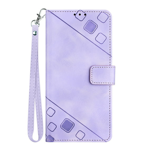 Dteck for Samsung Galaxy A14 5G Case, Wallet Phone Case for Samsung A14 5G with Wrist Strap, Soft Matte PU Leather Credit Card Holder Folio Flip Phone Cover,Purple