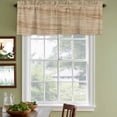 thumbnail image 3 of 2 Pack Country Farmhouse Valances for Windows Bedroom Living Room Window Treatments, Vintage Brown Wooden Grain Rod Pocket Valance Drapes Short Kitchen Curtains Over Sink 54"x18", 3 of 8