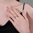 thumbnail image 4 of Anillo hueco de estilo para las mujeres joyas brillantes Trendy anillo de promesa de moda anillo abierto, 4 of 8