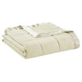 thumbnail image 1 of Madison Park Polyester Microfiber 3M Scotchgard Solid Blanket in Ivory, 1 of 8