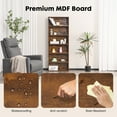 thumbnail image 3 of GIANNA 6-Shelf Bookcase, Floor Standing Storage Shelves, Rustic Brown, 3 of 7