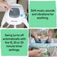 thumbnail image 3 of Ingenuity SimpleComfort Baby Swing, Infants, Blue/Green, Vibrating Seat, Multi-Direction, Compact, Everston, 3 of 17