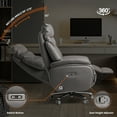 thumbnail image 3 of Kinnls Coast Fully Reclining Modern Minimalist Ergonomic Office Chair (Gray）, 3 of 16