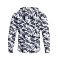 thumbnail image 6 of Havenx Mens Upf 50+ Fishing Jackets Camo Long Sleeve Full Zip Coats Thumbhole Hooded Jacket Rash Guard Cooling Lightweight Outdoor Hiking Fishing Clothing,Gray 3XL, 6 of 7