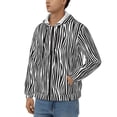 thumbnail image 3 of Honeii Zebra Skin Print Hoodies for Men, Pullover & Full Zip, Breathable Zip up Hoodie, Sweatshirt-Large, 3 of 5
