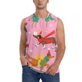 thumbnail image 1 of KLL Different Dogs Christmas Print Workout Tank Tops Gym Sleeveless Fitness Muscle Tee-Small, 1 of 7