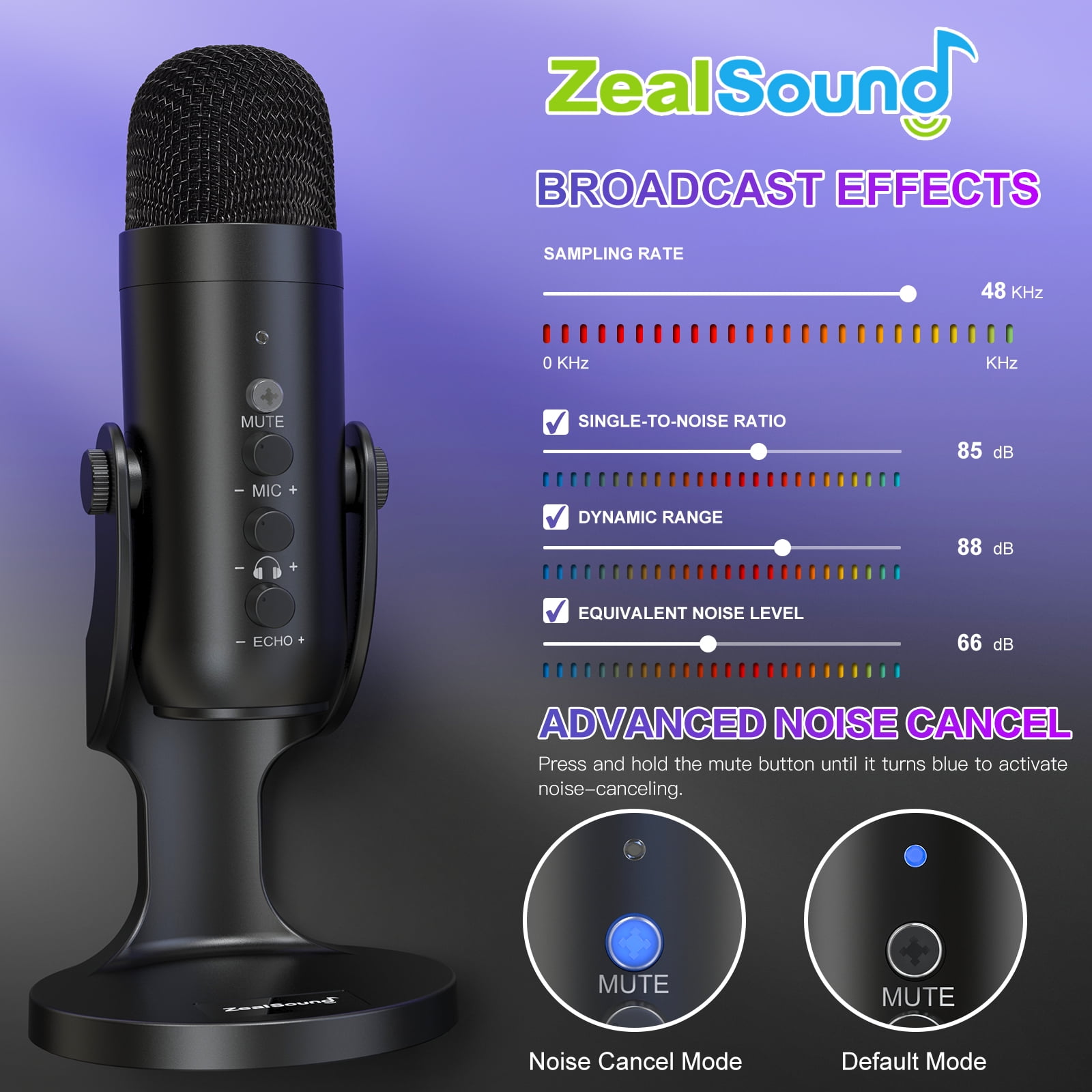 ZealSound K66 USB Condenser Gaming Microphone photo 4