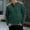 Army Green, variant on Men's Waffle Knit Quarter-Zip Shirt, Long Sleeve Pullover High Neck Loose Fit Chest Pocket Casual Daily Tops Brown