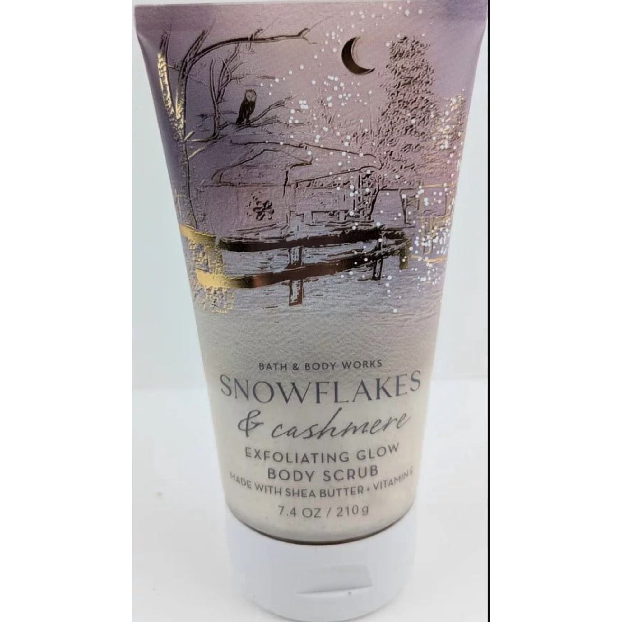 Bath and Body Works Snowflakes Cashmere Exfoliating Glow Body Scrub 7.4 Oz