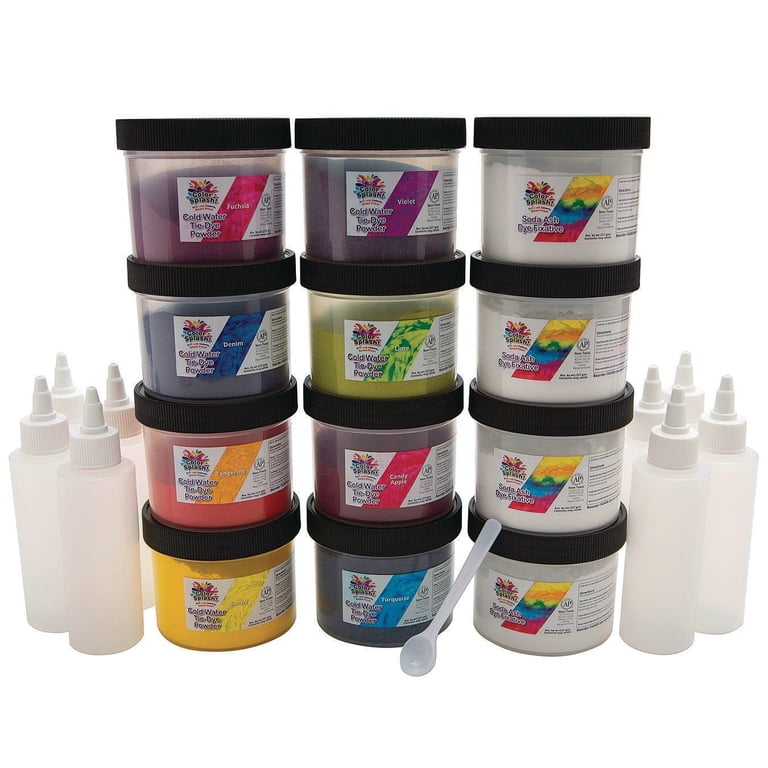 S&S Worldwide Color Splash! Tie-Dye Kit: 8oz Jars, 8 Colors, Soda