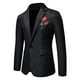 thumbnail image 5 of Chaqueta de traje informal con bordado de rosas de negocios con un solo botón para hombre Pompotops  oipoqjl22018, 5 of 9