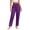*Purple, variant on VBVC Women's Cotton Linen Drawstring Pants , Casual Straight Leg Summer Pants For Women , Ladies' Lightweight Work Office Trousers with Pockets,Army Green,S-2XL
