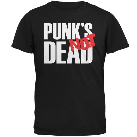Punk's NOT Dead V3 Black Adult T-Shirt - X-Large