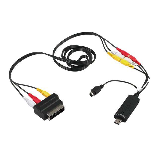 Convertidor Usb2.0 Vhs a DVD convierte vídeo analógico a formato digital para Win10 Feliz Sencillez