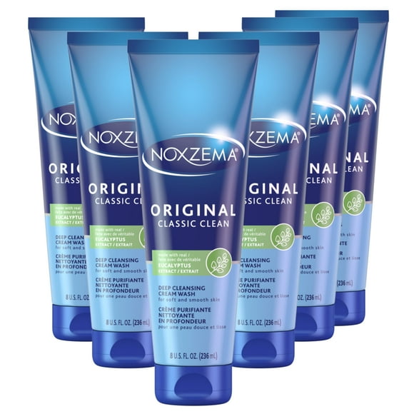 Limpiador facial Noxzema Crema de limpieza profunda, 240 ml, paquete de 6
