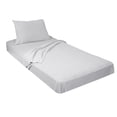 thumbnail image 1 of Gilbins Jersey Knit 3 Pc. Cot Size Camp Sheet Set (Twin Size 39"X75", White), 1 of 10