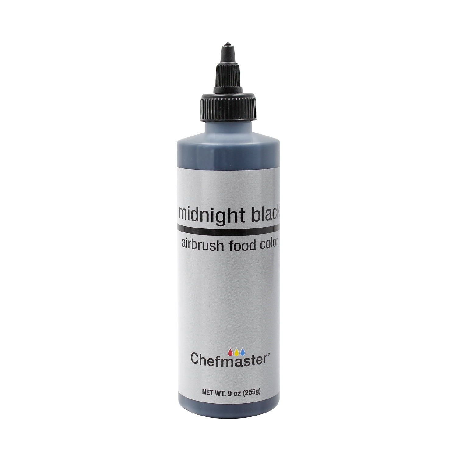 Chefmaster 9-Ounce Midnight Black Airbrush Cake Decorating Food Color