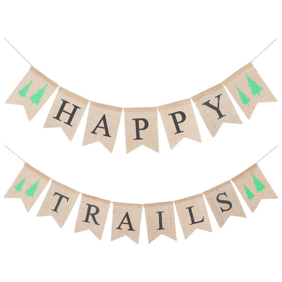 MLINS  Happy Trails Banner Letter Flag Theme Party Decoration Baby