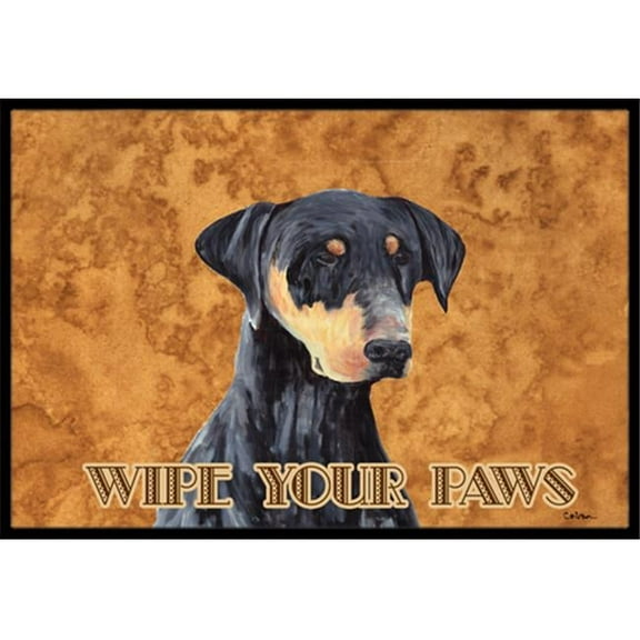 Carolines Treasures  18 x 27 in. Doberman Indoor & Outdoor Doormat