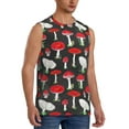 thumbnail image 2 of Pofeuu Red Mushrooms Print Men's Muscle T-Shirt, Sleeveless, Muscle Tank, Classic Muscle Tee Top For Men Casual Sleeveless Muscle T-Shirt Trendy Clothes-Medium, 2 of 7