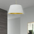 thumbnail image 2 of Dainolite - Brynn - 1 Light Medium Pendant-Aged Brass Finish-White/Gold Shade, 2 of 5
