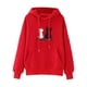 thumbnail image 1 of Sudadera con capucha de mujer Yuyangstore Tops elásticos informales con capucha Jersey para niñas Rojo s, 1 of 4
