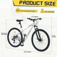 thumbnail image 6 of Zukka Mountain Bike 29 inch 8 Speed Double Disc Brake Bicycle Front Suspension Bike for Men Women Silver, 6 of 7