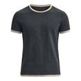 thumbnail image 4 of CUSTG Men Tshirts Textured T Shirt Soft Breathable Crew Neck Short Sleeve Tops For Casual Comfort And Everyday Wear Fashionable Solid Color Summer T-Shirts, 4 of 5
