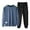 Blue, variant on Valora Men's Casual Tracksuit Set for Daily Wear— Long Sleeve Sweatshirt and Pants Outfit for Home Outdoors Gym and Run White 4XL
