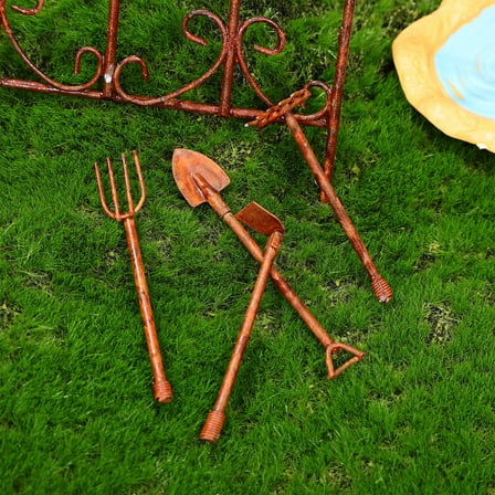 Masteelf  5 Pcs Fairy House Garden Zen Tools Ornaments Miniature Gardening Decor