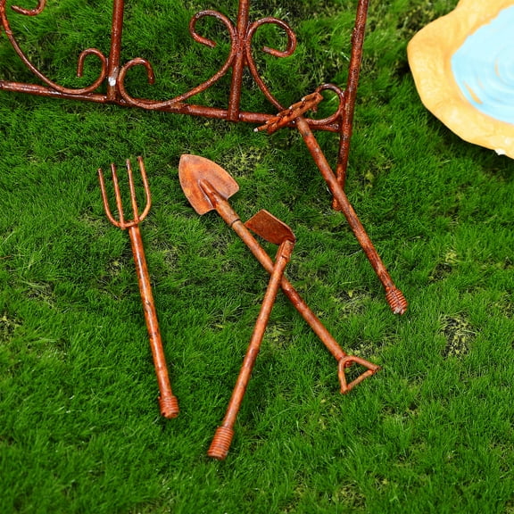 Masteelf  5 Pcs Fairy House Garden Zen Tools Ornaments Miniature Gardening Decor