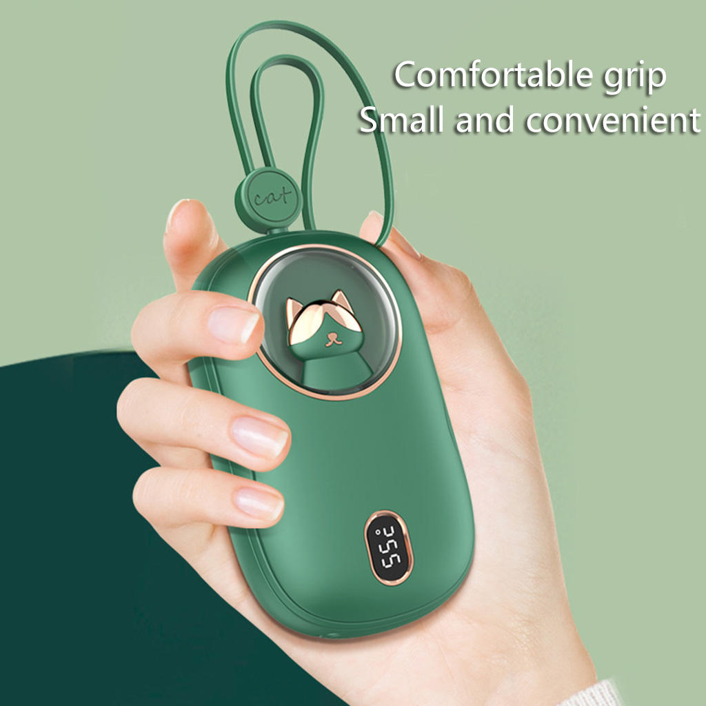 ZPAQI Mini Hand Warmer Handy Cartoon for Cat USB Rechargeable Electric Warmer