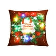 thumbnail image 2 of Holiday LED Pillows Christmas Decorations Light Up Throw Pillows Short Plush Covers Sofa Bed Decor with Multicolor Lights Battery Powered Festive Home Accessories Gifts, 2 of 5