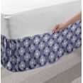 thumbnail image 2 of Abstract Bed Skirt, Intertwined Polka Dots Inspired Motifs Pastel Lilac Tones Pattern, Elastic Bedskirt Dust Ruffle Wrap Around for Bedding Decor, 4 Sizes, Indigo Purpleblue, by Ambesonne, 2 of 2