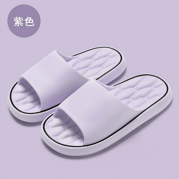 Nvzi-c Slippers for Women and Men Non Slip Quick Drying Shower Slides Bathroom Sandals ，Ultra Cushion ，Thick Sole（Size：36-37，Purple）