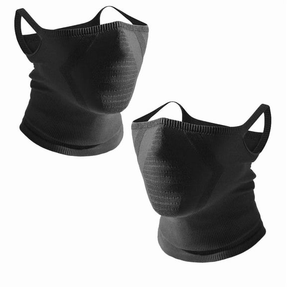 2 Pack Breathable Half Face Cover Neck Warmer Moisture-Wicking UV Protective Mask for Hiking Fishing Climbing