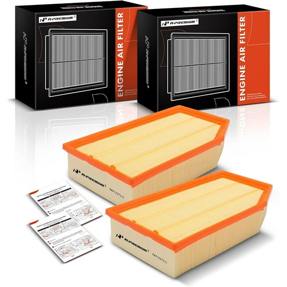A-Premium Front 2-PC Engine Air Filter Compatible with Jeep JL Series Wrangler 2018-2023, JT Series Gladiator 2020-2023, 2.0L 3.6L, Replace# XA11675