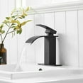 thumbnail image 2 of Zovajonia Single Handle Bathroom Vanity Sink Lavatory Faucet with Deck Plate Matte Black, 2 of 10