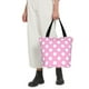 thumbnail image 5 of Balery Pink And White Polka Dot Bolsa de Hombro con Diseño, Bolsa Grande y Duradera, Bolsa Versátil para Compras, 5 of 6
