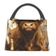 thumbnail image 1 of Fotbe Cow With Butterflies Lilies Bolsa Térmica Portátil con Estampado, Bolsa de Entrega de Alimentos Aislada, Bolsa Reutilizable de Gran Capacidad para Comidas y Supermercado, 1 of 6