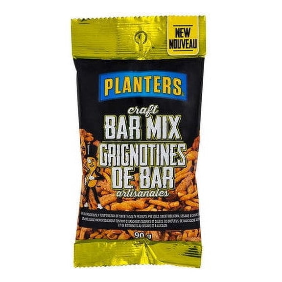 Planters Craft Bar Mix Peanuts, 90g/3.2 oz
