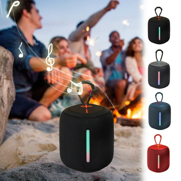 cvlncycling Clearance Bluetooth Speaker Waterproof,Bluetooth Speaker for TV,Colorful Wireless Fabric Outdoor Portable Subwoofer,for Family Gatherings and Outdoor