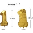 thumbnail image 4 of 51 Number Balloons 40 Inch Gold Jumbo Numbers 15 Foil Mylar Balloon for 15th or 51 Years Old Theme Party Events Decorations Supplies, 4 of 5