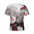 thumbnail image 6 of Vsdgher Christmas Snowman With Hat Print Men's Dry Fit Mesh Athletic Shirts Moisture Wicking Tennis T-Shirt Tops, 6 of 9