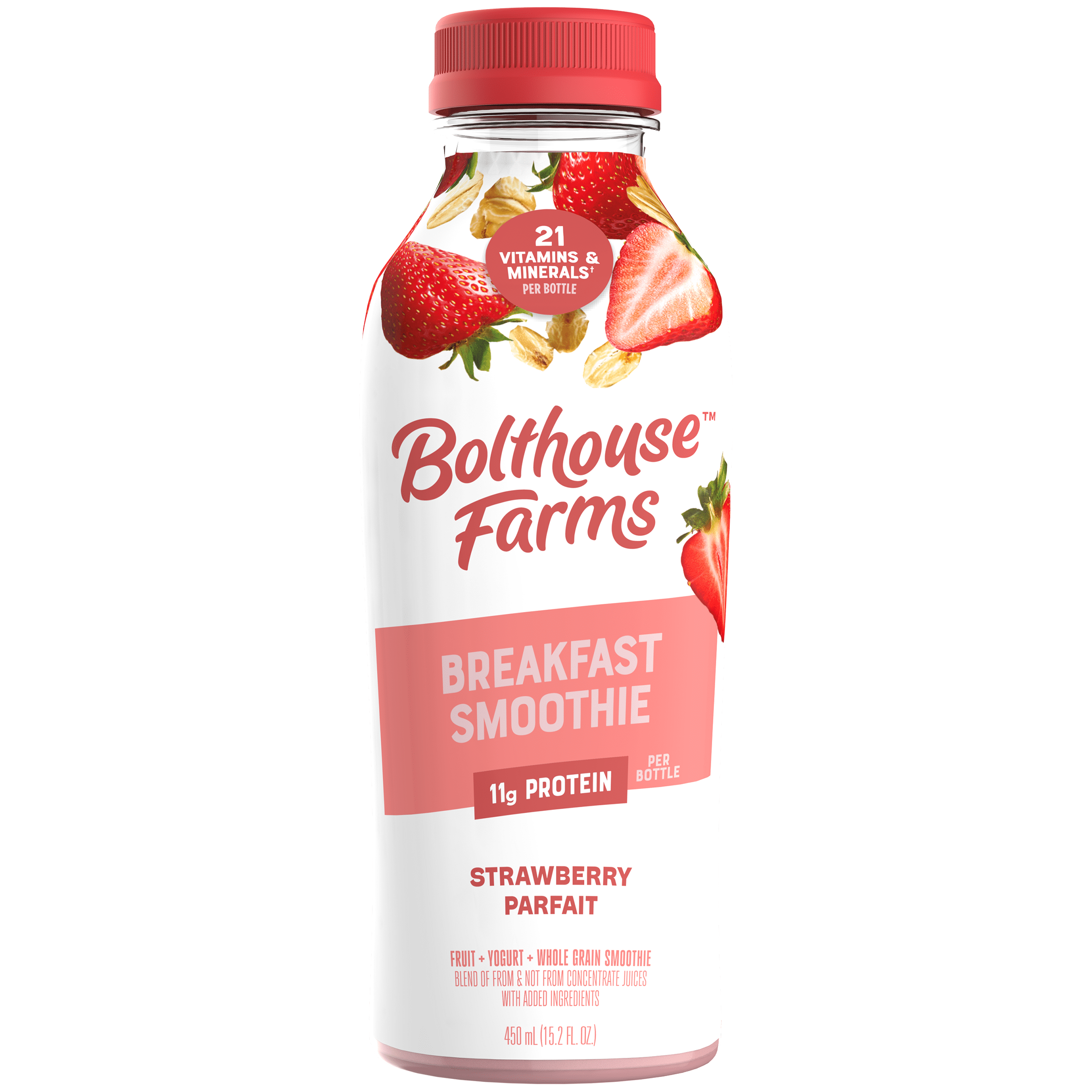 Bolthouse Farms Fruit Smoothie, Strawberry Parfait, 15.2 fl. oz. Bottle