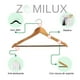 thumbnail image 5 of Ganchos para Ropa de Madera Premium ZOMILUX Perchas para Pantalones con Barra Antideslizante y Gancho Giratorio 360°, 5 of 5