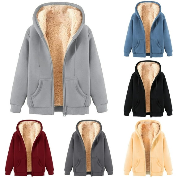 Viluyesy Mens Sweatshirts Full Zipper Fleece Lined Side Pockets Soild Color Long Sleeve Fall and Winter Coats for Men Navy Size 4XL