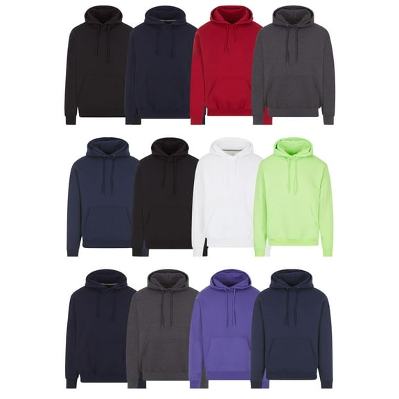 BILLIONHATS Wholesale Hoodie Sweatshirts, Men Womens Unisex Hoodies Cotton Blend, Bulk Adults Sweatshirt, Homeless Donation 12 PACK SIZE 4XL